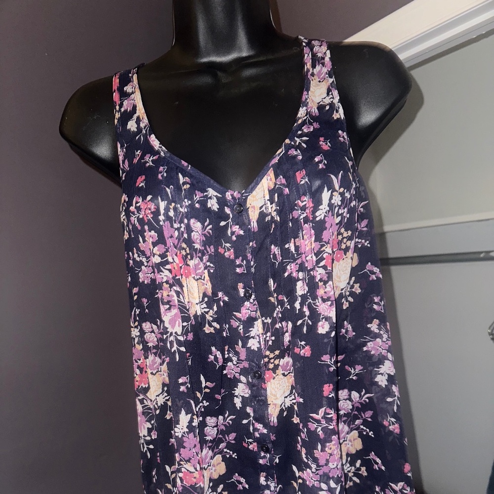 Forever21 Sheer Floral Top, size S